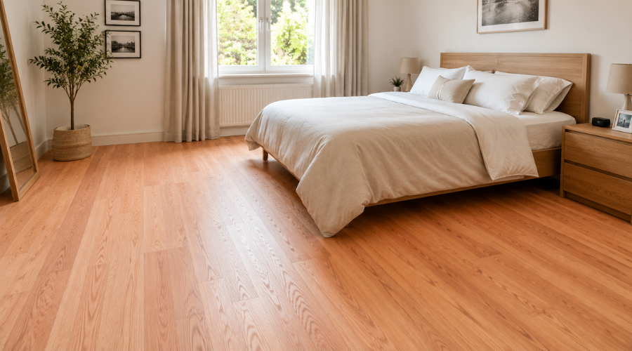 tarima de madera de roble rojo